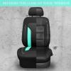 imageCAR PASS 3D Air Mesh Car Seat Covers Full Set Breathable Sporty Rear Bench with Zipper for Armrest Box Universal Fit 95 Automotive SUVTruckSedan Interior Cute Women Airbag Compatible Black GrayMint