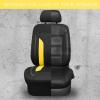 imageCAR PASS 3D Air Mesh Car Seat Covers Full Set Breathable Sporty Rear Bench with Zipper for Armrest Box Universal Fit 95 Automotive SUVTruckSedan Interior Cute Women Airbag Compatible Black Grayyellow