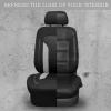 imageCAR PASS 3D Air Mesh Car Seat Covers Full Set Breathable Sporty Rear Bench with Zipper for Armrest Box Universal Fit 95 Automotive SUVTruckSedan Interior Cute Women Airbag Compatible Black GrayGray