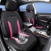 imageCAR PASS 3D Air Mesh Car Seat Covers Full Set Breathable Sporty Rear Bench with Zipper for Armrest Box Universal Fit 95 Automotive SUVTruckSedan Interior Cute Women Airbag Compatible Black GrayPink