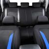 imageCAR PASS 3D Air Mesh Car Seat Covers Full Set Breathable Sporty Rear Bench with Zipper for Armrest Box Universal Fit 95 Automotive SUVTruckSedan Interior Cute Women Airbag Compatible Black GrayBlue