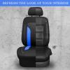 imageCAR PASS 3D Air Mesh Car Seat Covers Full Set Breathable Sporty Rear Bench with Zipper for Armrest Box Universal Fit 95 Automotive SUVTruckSedan Interior Cute Women Airbag Compatible Black GrayBlue