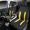 imageCAR PASS 3D Air Mesh Car Seat Covers Full Set Breathable Sporty Rear Bench with Zipper for Armrest Box Universal Fit 95 Automotive SUVTruckSedan Interior Cute Women Airbag Compatible Black Grayyellow
