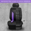 imageCAR PASS 3D Air Mesh Car Seat Covers Full Set Breathable Sporty Rear Bench with Zipper for Armrest Box Universal Fit 95 Automotive SUVTruckSedan Interior Cute Women Airbag Compatible Black GrayPurple