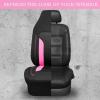 imageCAR PASS 3D Air Mesh Car Seat Covers Full Set Breathable Sporty Rear Bench with Zipper for Armrest Box Universal Fit 95 Automotive SUVTruckSedan Interior Cute Women Airbag Compatible Black GrayPink Black