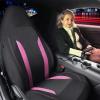 imageCAR PASS 3D Air Mesh Car Seat Covers Full Set Breathable Sporty Rear Bench with Zipper for Armrest Box Universal Fit 95 Automotive SUVTruckSedan Interior Cute Women Airbag Compatible Black GrayPink Black