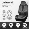 imageCAR PASS 3D Air Mesh Car Seat Covers Full Set Breathable Sporty Rear Bench with Zipper for Armrest Box Universal Fit 95 Automotive SUVTruckSedan Interior Cute Women Airbag Compatible Black GrayBlack Gray Knit