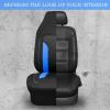 imageCAR PASS 3D Air Mesh Car Seat Covers Full Set Breathable Sporty Rear Bench with Zipper for Armrest Box Universal Fit 95 Automotive SUVTruckSedan Interior Cute Women Airbag Compatible Black GrayBlack Blue
