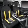 imageCAR PASS 3D Air Mesh Car Seat Covers Full Set Breathable Sporty Rear Bench with Zipper for Armrest Box Universal Fit 95 Automotive SUVTruckSedan Interior Cute Women Airbag Compatible Black Grayyellow