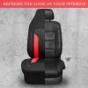 imageCAR PASS 3D Air Mesh Car Seat Covers Full Set Breathable Sporty Rear Bench with Zipper for Armrest Box Universal Fit 95 Automotive SUVTruckSedan Interior Cute Women Airbag Compatible Black GrayBlack Red