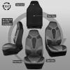 imageCAR PASS 3D Air Mesh Car Seat Covers Full Set Breathable Sporty Rear Bench with Zipper for Armrest Box Universal Fit 95 Automotive SUVTruckSedan Interior Cute Women Airbag Compatible Black GrayBlack Gray Knit