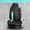imageCAR PASS 3D Air Mesh Car Seat Covers Full Set Breathable Sporty Rear Bench with Zipper for Armrest Box Universal Fit 95 Automotive SUVTruckSedan Interior Cute Women Airbag Compatible Black GrayBlack Mint