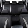 imageCAR PASS 3D Air Mesh Car Seat Covers Full Set Breathable Sporty Rear Bench with Zipper for Armrest Box Universal Fit 95 Automotive SUVTruckSedan Interior Cute Women Airbag Compatible Black GrayGray