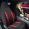 imageCAR PASS 3D Air Mesh Car Seat Covers Full Set Breathable Sporty Rear Bench with Zipper for Armrest Box Universal Fit 95 Automotive SUVTruckSedan Interior Cute Women Airbag Compatible Black GrayBlack Red