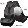 imageCAR PASS 3D Air Mesh Car Seat Covers Full Set Breathable Sporty Rear Bench with Zipper for Armrest Box Universal Fit 95 Automotive SUVTruckSedan Interior Cute Women Airbag Compatible Black GrayBlack Gray Knit