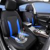 imageCAR PASS 3D Air Mesh Car Seat Covers Full Set Breathable Sporty Rear Bench with Zipper for Armrest Box Universal Fit 95 Automotive SUVTruckSedan Interior Cute Women Airbag Compatible Black GrayBlue