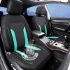 imageCAR PASS 3D Air Mesh Car Seat Covers Full Set Breathable Sporty Rear Bench with Zipper for Armrest Box Universal Fit 95 Automotive SUVTruckSedan Interior Cute Women Airbag Compatible Black GrayMint