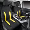 imageCAR PASS 3D Air Mesh Car Seat Covers Full Set Breathable Sporty Rear Bench with Zipper for Armrest Box Universal Fit 95 Automotive SUVTruckSedan Interior Cute Women Airbag Compatible Black Grayyellow