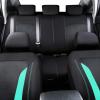 imageCAR PASS 3D Air Mesh Car Seat Covers Full Set Breathable Sporty Rear Bench with Zipper for Armrest Box Universal Fit 95 Automotive SUVTruckSedan Interior Cute Women Airbag Compatible Black GrayMint