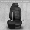 imageCAR PASS 3D Air Mesh Car Seat Covers Full Set Breathable Sporty Rear Bench with Zipper for Armrest Box Universal Fit 95 Automotive SUVTruckSedan Interior Cute Women Airbag Compatible Black GrayBlack Gray