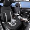 imageCAR PASS 3D Air Mesh Car Seat Covers Full Set Breathable Sporty Rear Bench with Zipper for Armrest Box Universal Fit 95 Automotive SUVTruckSedan Interior Cute Women Airbag Compatible Black GrayGray