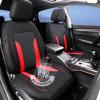 imageCAR PASS 3D Air Mesh Car Seat Covers Full Set Breathable Sporty Rear Bench with Zipper for Armrest Box Universal Fit 95 Automotive SUVTruckSedan Interior Cute Women Airbag Compatible Black GrayRed