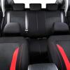 imageCAR PASS 3D Air Mesh Car Seat Covers Full Set Breathable Sporty Rear Bench with Zipper for Armrest Box Universal Fit 95 Automotive SUVTruckSedan Interior Cute Women Airbag Compatible Black GrayRed