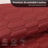 imageCAR PASS 3D Foam Mesh Leather Car Seat Covers Front Seats Air Cool Mesh Front Seat Covers for Car Universal Fit for SUV Truck Sedan Automotive Armrest Airbag CompatibleBlack and RedBurgundy Leather