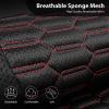 imageCAR PASS 3D Foam Mesh Leather Car Seat Covers Front Seats Air Cool Mesh Front Seat Covers for Car Universal Fit for SUV Truck Sedan Automotive Armrest Airbag CompatibleBlack and RedBlack and Red
