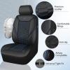 imageCAR PASS 3D Foam Mesh Leather Car Seat Covers Front Seats Air Cool Mesh Front Seat Covers for Car Universal Fit for SUV Truck Sedan Automotive Armrest Airbag CompatibleBlack and RedBlack Blue