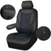 imageCAR PASS 3D Foam Mesh Leather Car Seat Covers Front Seats Air Cool Mesh Front Seat Covers for Car Universal Fit for SUV Truck Sedan Automotive Armrest Airbag CompatibleBlack and RedBlack Blue