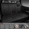 imageCAR PASS 3D Foam Mesh Leather Car Seat Covers Front Seats Air Cool Mesh Front Seat Covers for Car Universal Fit for SUV Truck Sedan Automotive Armrest Airbag CompatibleBlack and RedAll Black Leather