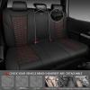 imageCAR PASS 3D Foam Mesh Leather Car Seat Covers Front Seats Air Cool Mesh Front Seat Covers for Car Universal Fit for SUV Truck Sedan Automotive Armrest Airbag CompatibleBlack and RedBlack Red Mesh