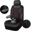 imageCAR PASS 3D Foam Mesh Leather Car Seat Covers Front Seats Air Cool Mesh Front Seat Covers for Car Universal Fit for SUV Truck Sedan Automotive Armrest Airbag CompatibleBlack and RedBlack Red Mesh