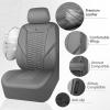 imageCAR PASS 3D Foam Mesh Leather Car Seat Covers Front Seats Air Cool Mesh Front Seat Covers for Car Universal Fit for SUV Truck Sedan Automotive Armrest Airbag CompatibleBlack and RedAll Gray