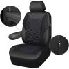 imageCAR PASS 3D Foam Mesh Leather Car Seat Covers Front Seats Air Cool Mesh Front Seat Covers for Car Universal Fit for SUV Truck Sedan Automotive Armrest Airbag CompatibleBlack and RedBlack and Purple Mesh
