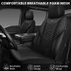 imageCAR PASS 3D Foam Mesh Leather Car Seat Covers Front Seats Air Cool Mesh Front Seat Covers for Car Universal Fit for SUV Truck Sedan Automotive Armrest Airbag CompatibleBlack and RedAll Black Mesh