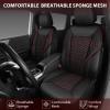 imageCAR PASS 3D Foam Mesh Leather Car Seat Covers Front Seats Air Cool Mesh Front Seat Covers for Car Universal Fit for SUV Truck Sedan Automotive Armrest Airbag CompatibleBlack and RedBlack and Red
