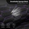imageCAR PASS 3D Foam Mesh Leather Car Seat Covers Front Seats Air Cool Mesh Front Seat Covers for Car Universal Fit for SUV Truck Sedan Automotive Armrest Airbag CompatibleBlack and RedBlack and Purple Mesh