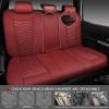 imageCAR PASS 3D Foam Mesh Leather Car Seat Covers Front Seats Air Cool Mesh Front Seat Covers for Car Universal Fit for SUV Truck Sedan Automotive Armrest Airbag CompatibleBlack and RedBurgundy Red