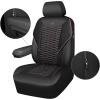 imageCAR PASS 3D Foam Mesh Leather Car Seat Covers Front Seats Air Cool Mesh Front Seat Covers for Car Universal Fit for SUV Truck Sedan Automotive Armrest Airbag CompatibleBlack and RedBlack and Pink Mesh