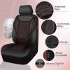 imageCAR PASS 3D Foam Mesh Leather Car Seat Covers Front Seats Air Cool Mesh Front Seat Covers for Car Universal Fit for SUV Truck Sedan Automotive Armrest Airbag CompatibleBlack and RedBlack and Red