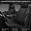 imageCAR PASS 3D Foam Mesh Leather Car Seat Covers Front Seats Air Cool Mesh Front Seat Covers for Car Universal Fit for SUV Truck Sedan Automotive Armrest Airbag CompatibleBlack and RedBlack and Pink Mesh