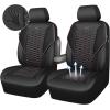 imageCAR PASS 3D Foam Mesh Leather Car Seat Covers Front Seats Air Cool Mesh Front Seat Covers for Car Universal Fit for SUV Truck Sedan Automotive Armrest Airbag CompatibleBlack and RedBlack and Pink Mesh