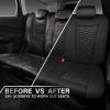 imageCAR PASS 3D Foam Mesh Leather Car Seat Covers Front Seats Air Cool Mesh Front Seat Covers for Car Universal Fit for SUV Truck Sedan Automotive Armrest Airbag CompatibleBlack and RedRear Mesh