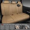 imageCAR PASS 3D Foam Mesh Leather Car Seat Covers Front Seats Air Cool Mesh Front Seat Covers for Car Universal Fit for SUV Truck Sedan Automotive Armrest Airbag CompatibleBlack and RedAll Beige