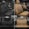 imageCAR PASS 3D Foam Mesh Leather Car Seat Covers Front Seats Air Cool Mesh Front Seat Covers for Car Universal Fit for SUV Truck Sedan Automotive Armrest Airbag CompatibleBlack and RedAll Beige