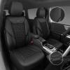 imageCAR PASS 3D Foam Mesh Leather Car Seat Covers Front Seats Air Cool Mesh Front Seat Covers for Car Universal Fit for SUV Truck Sedan Automotive Armrest Airbag CompatibleBlack and RedBlack Leather