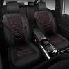 imageCAR PASS 3D Foam Mesh Leather Car Seat Covers Front Seats Air Cool Mesh Front Seat Covers for Car Universal Fit for SUV Truck Sedan Automotive Armrest Airbag CompatibleBlack and RedBlack Red Mesh