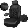 imageCAR PASS 3D Foam Mesh Leather Car Seat Covers Front Seats Air Cool Mesh Front Seat Covers for Car Universal Fit for SUV Truck Sedan Automotive Armrest Airbag CompatibleBlack and RedBlack Mesh